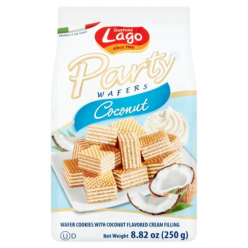 Gastone Lago Coconut Party Wafers, 8.82 oz