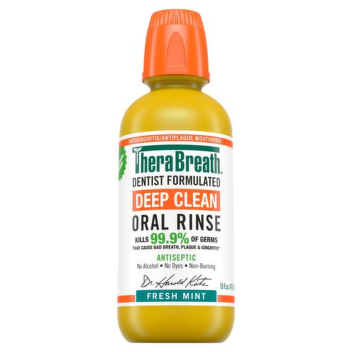 TheraBreath Fresh Mint Deep Clean Oral Rinse, 16 fl oz