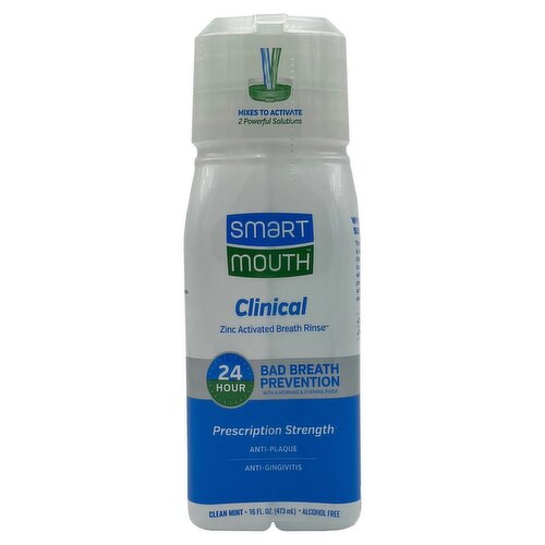 SmartMouth Clean Mint Clinical Zinc Activated Breath Rinse, 16 fl oz