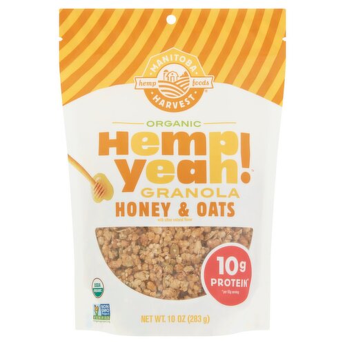 Manitoba Harvest Hemp Foods Hemp Yeah! Organic Honey & Oats Granola, 10 oz