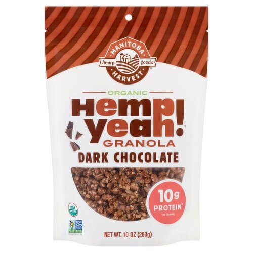 Manitoba Harvest Hemp Foods Hemp Yeah! Organic Dark Chocolate Granola, 10 oz