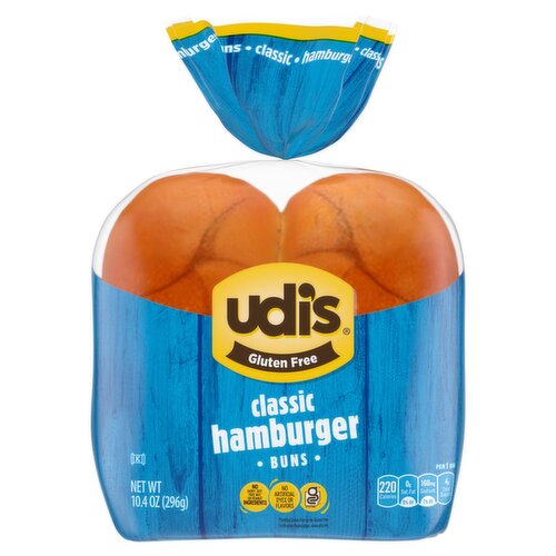 Udi's Gluten Free Classic Hamburger Buns, 4 count, 10.4 oz