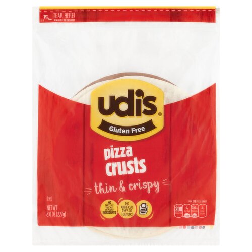 Udi's Gluten Free Thin & Crispy Pizza Crusts, 8.0 oz