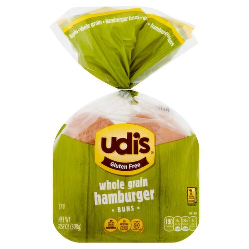 Udi's Gluten Free Whole Grain Hamburger Buns, 10.8 oz