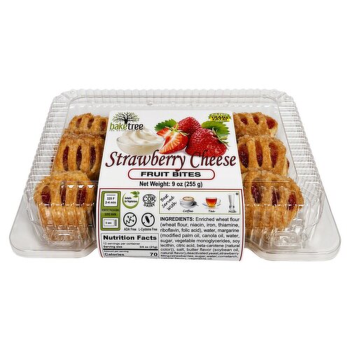 Baketree Strawberry Cheese Fruit Bites, 9 oz