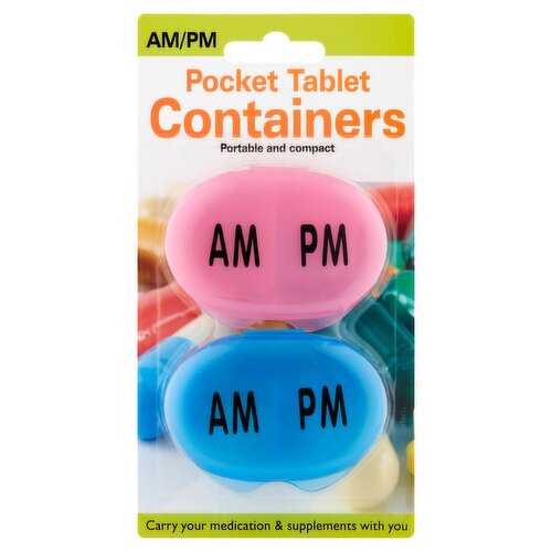 AM/PM Pocket Tablet Containers