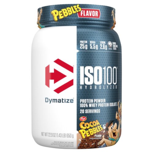 Dymatize ISO100 Hydrolyzed Cocoa Pebbles Flavor Protein Powder, 22.9 oz