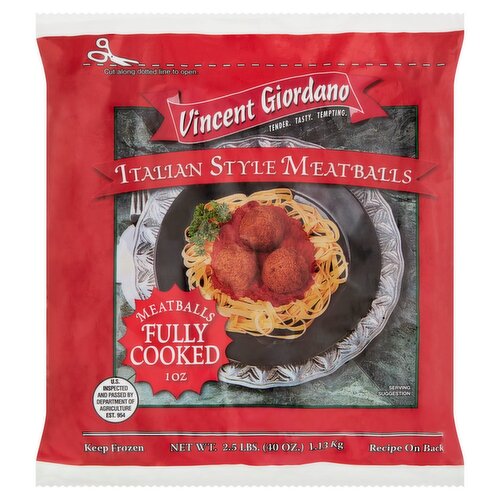 Vincent Giordano Italian Style Meatballs, 2.5 lbs