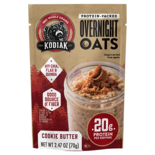 Kodiak Protein-Packed Cookie Butter Overnight Oats, 2.47 oz