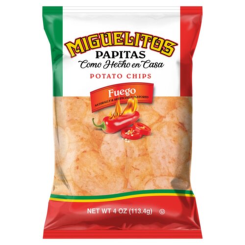 Miguelitos Papitas Fuego Potato Chips, 4 oz
