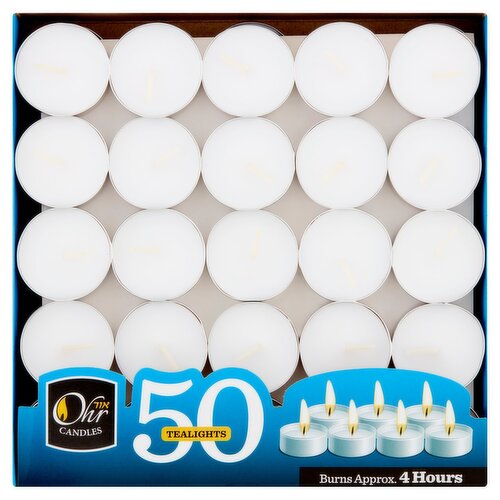 Ohr Tealights Candles, 50 count