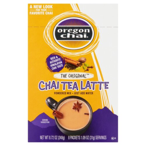 Oregon Chai The Original Chai Tea Latte Powdered Mix, 1.09 oz, 8 count