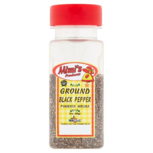 Nac Foods Mimi's Products Ground Black Pepper, 3 oz