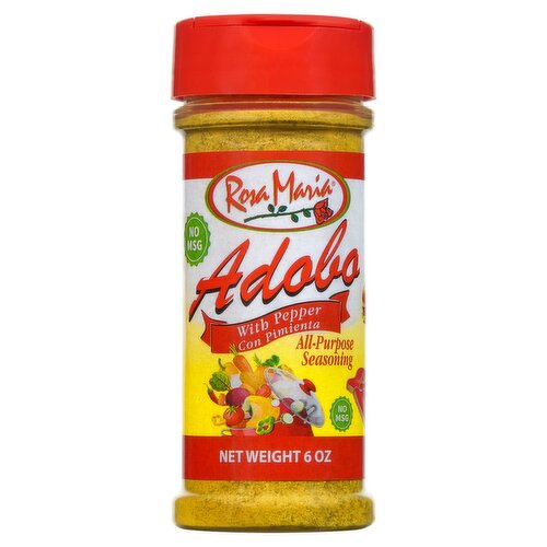 Rosa Maria Adobo with Pepper All-Purpose Seasoning, 6 oz