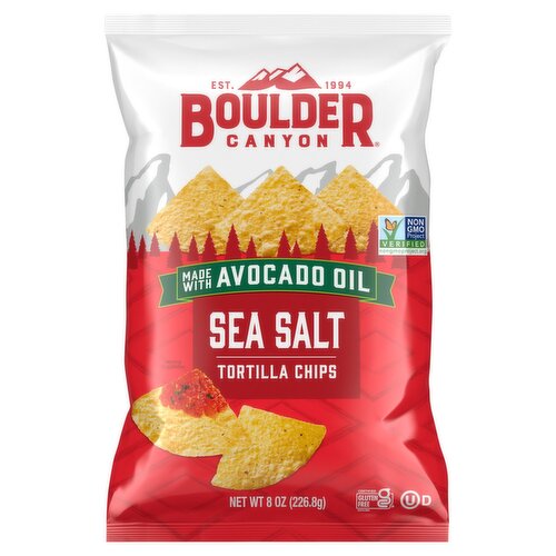 Boulder Canyon Sea Salt Tortilla Chips, 8 oz