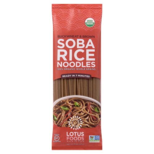 Lotus Foods Buckwheat & Brown Soba Rice Noodles, 8 oz