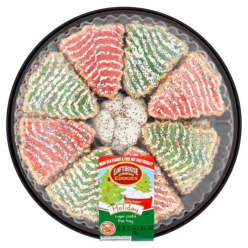 Lofthouse Holiday Sugar Cookie Tree Tray, 22.5 oz