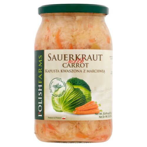 Polish Farms Sauerkraut with Carrot, 30.69 oz