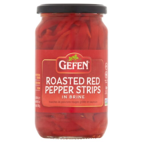 Gefen Roasted Red Pepper Strips in Brine, 16 fl oz