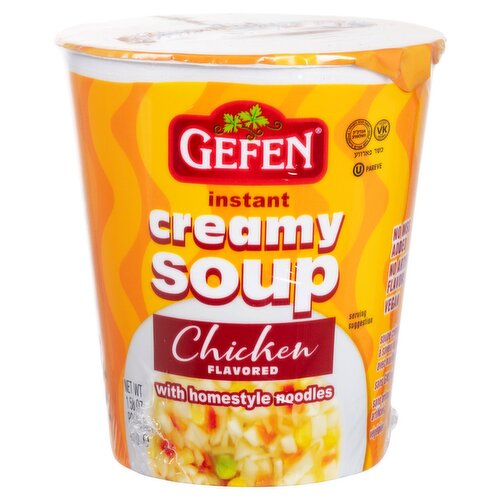 Gefen Instant Creamy Soup Chicken Flavored with Homestyle Noodles, 1.58 oz