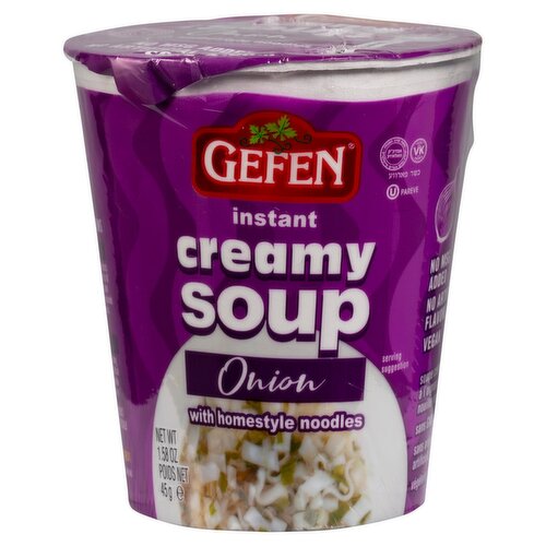 Gefen Instant Onion with Homestyle Noodles Creamy Soup, 1.58 oz