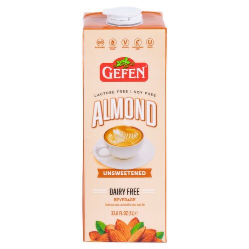 Gefen Almond Unsweetened Dairy Free Beverage, 33.8 fl oz