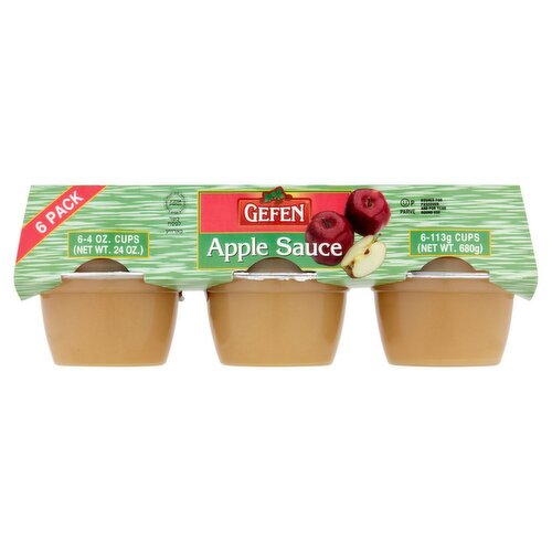 Gefen Apple Sauce, 4 oz, 6 count