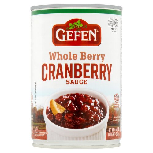 Gefen Whole Berry Cranberry Sauce, 16 oz