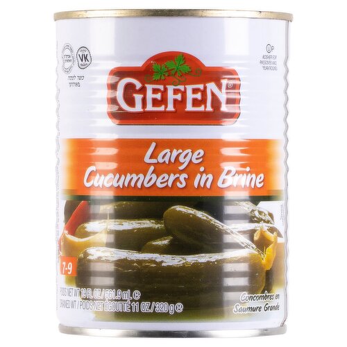 Gefen Large Cucumbers in Brine, 19 fl oz