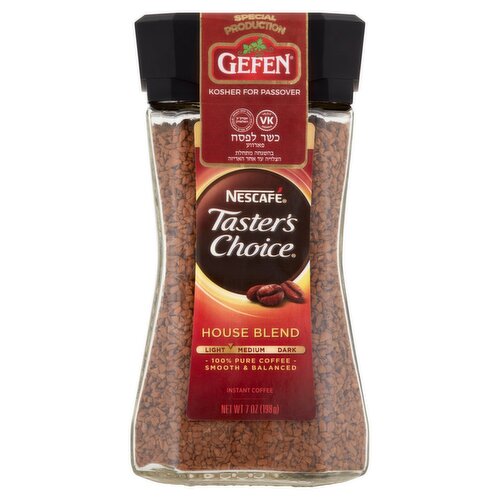 Nescafé Gefen Taster's Choice House Blend Instant Coffee, 7 oz