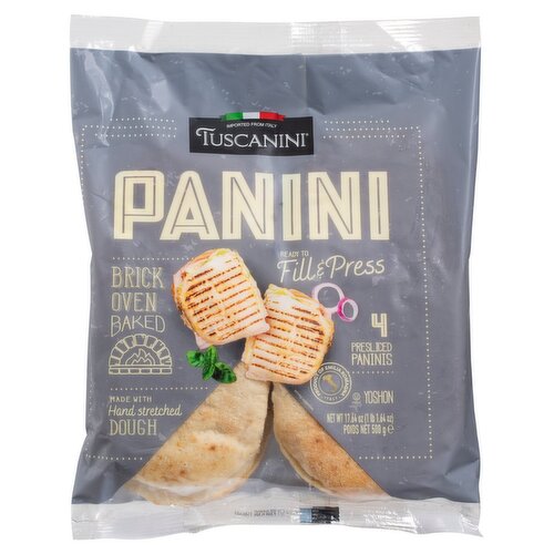 Tuscanini Presliced Paninis, 4 count, 17.64 oz