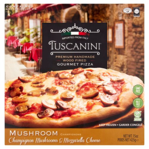 Tuscanini Champignon Mushrooms & Mozzarella Cheese Gourmet Pizza, 15 oz