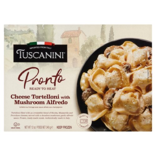 Tuscanini Cheese Tortelloni with Mushroom Alfredo Pronto, 12 oz