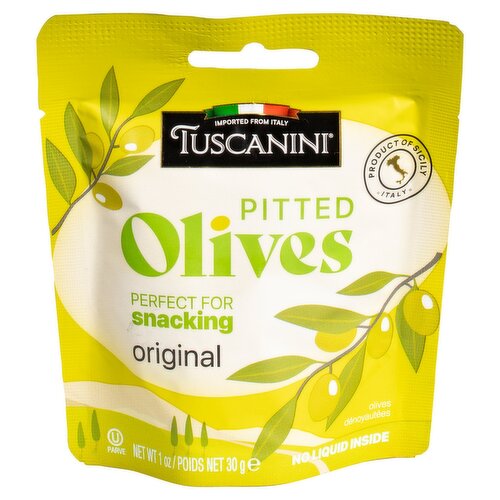 Tuscanini Original Pitted Olives, 1 oz