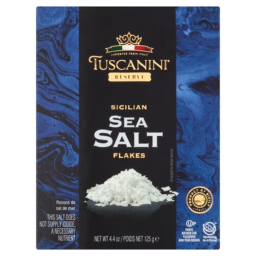 Tuscanini Sicilian Sea Salt Flakes, 4.4 oz