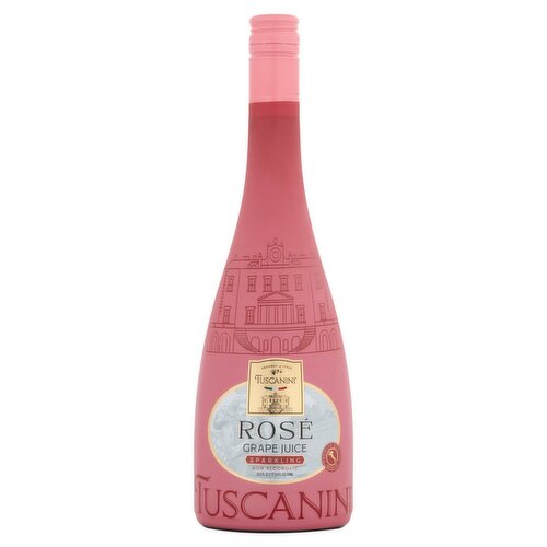 Tuscanini Rosé Sparkling Non Alcoholic Grape Juice, 25.4 fl oz