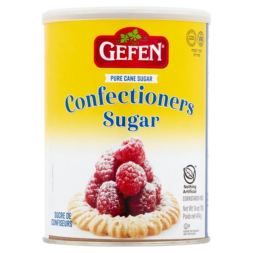 Gefen Confectioners Pure Cane Sugar, 16 oz