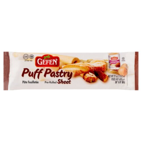 Gefen Pre-Rolled Sheet Puff Pastry, 21 oz