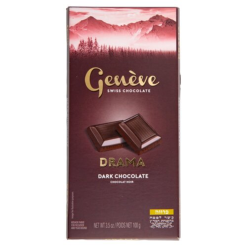 Genève Drama Dark Swiss Chocolate, 3.5 oz