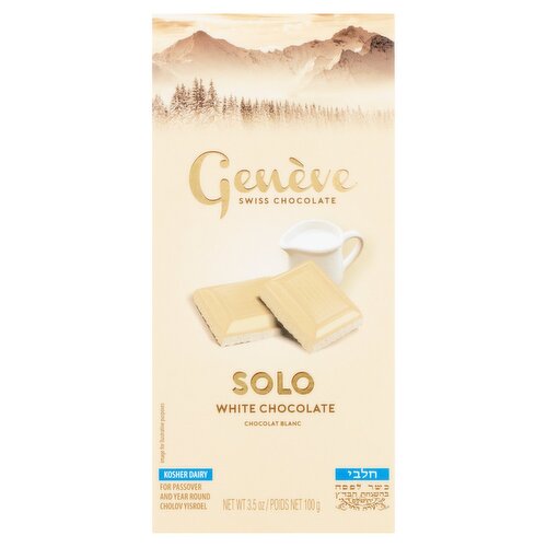 Genève Solo Swiss White Chocolate, 3.5 oz