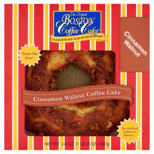 Boston Cinnamon Walnut Coffee Cake, 24 oz