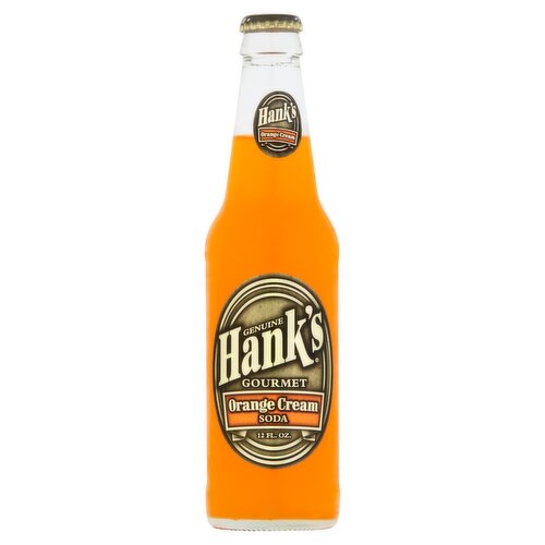 Hank's Genuine Gourmet Orange Cream Soda, 12 fl oz