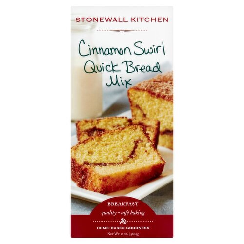 Stonewall Kitchen Breakfast Cinnamon Swirl Quick Bread Mix, 17 oz