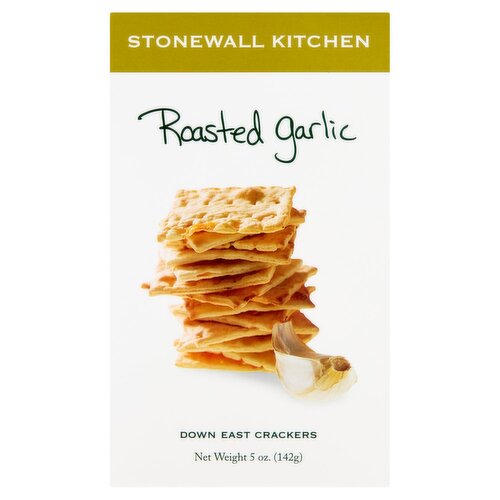 Stonewall Kitchen Roasted Garlic Down East Crackers, 5 oz