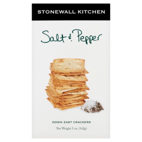 Stonewall Kitchen Salt & Pepper Down East Crackers, 5 oz