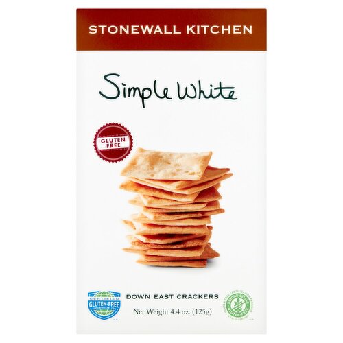 Stonewall Kitchen Gluten Free Simple White Down East Crackers, 4.4 oz