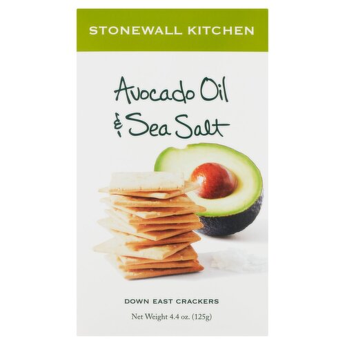 Stonewall Kitchen Avocado Oil & Sea Salt Down East Crackers, 4.4 oz