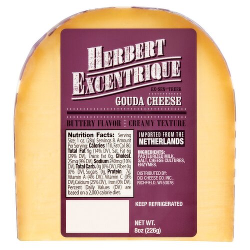 Herbert Excentrique Gouda Cheese, 8 oz