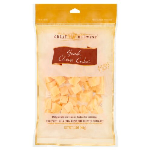 Great Midwest Gouda Cheese Cubes, 12 oz