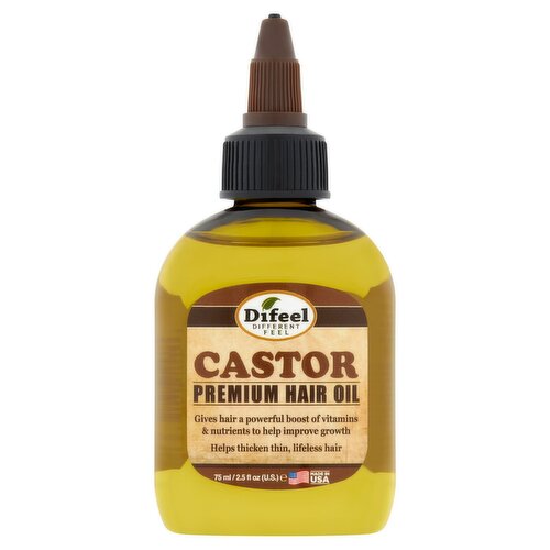 Difeel Castor Premium Hair Oil, 2.5 fl oz